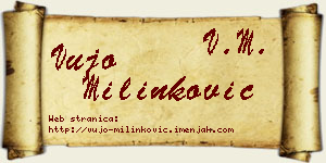 Vujo Milinković vizit kartica